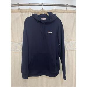NWT Fila mens hoodie sweatshirt navy blue L